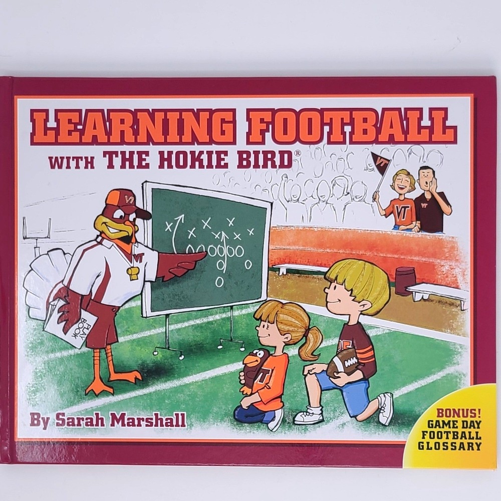 Learning Football with the Hokie Bird Children's Book VT Virginia Tech 2010 Good